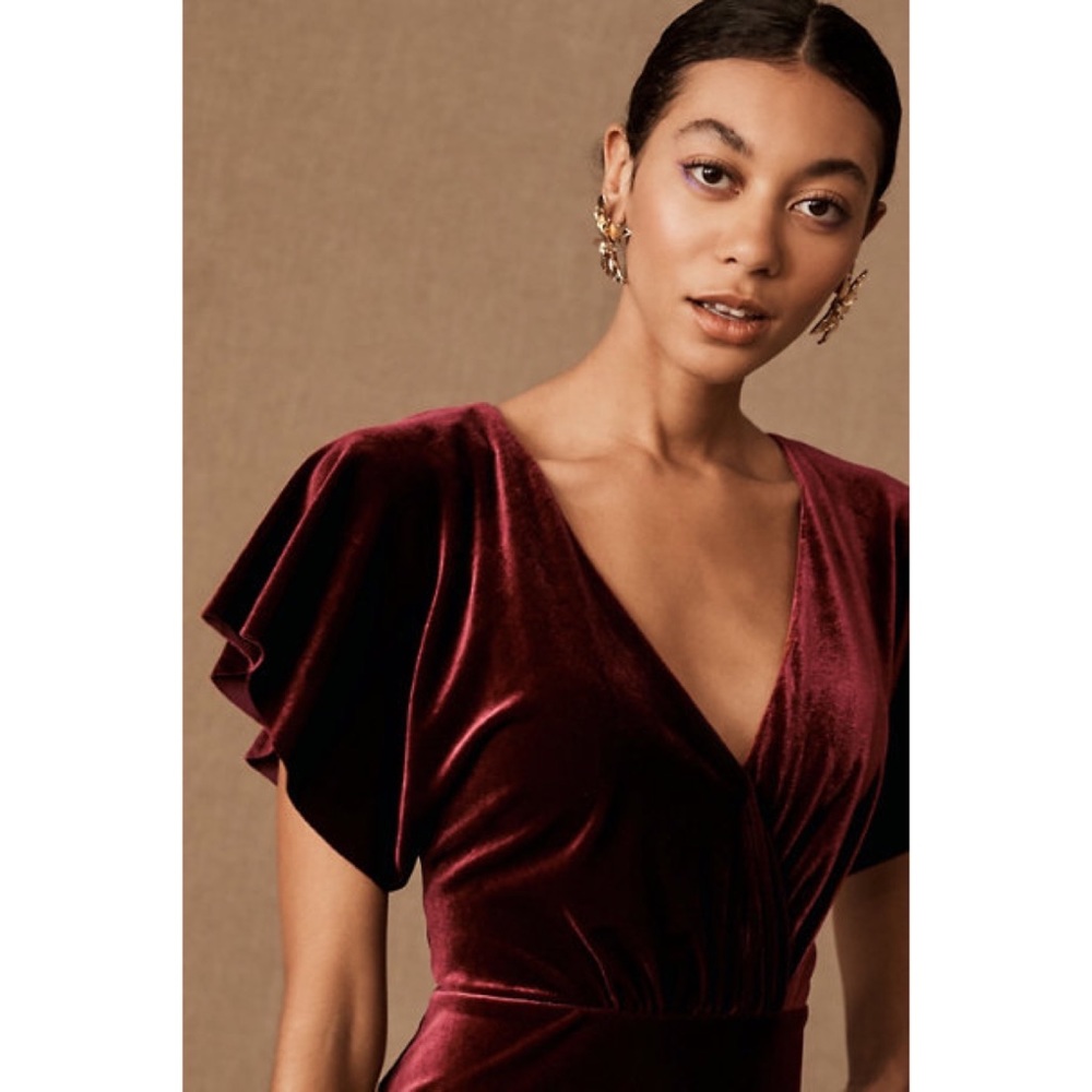 BHLDN Jenny Yoo Ellis Velvet Open Back Dress - Picture 3 of 13